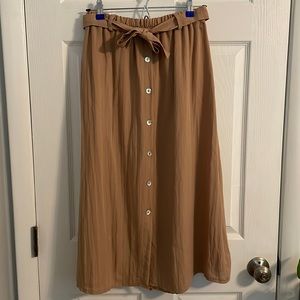 Women’s Chestnut Brown Midi Skirt